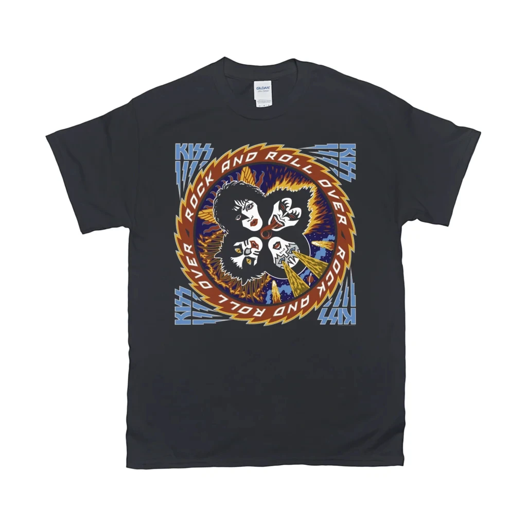Kiss Rock T‑Shirt Unisex Short Sleeve Casual Top Classic Rock Music Fan Art Print Ideal for Fashion Lovers and Rock Fans