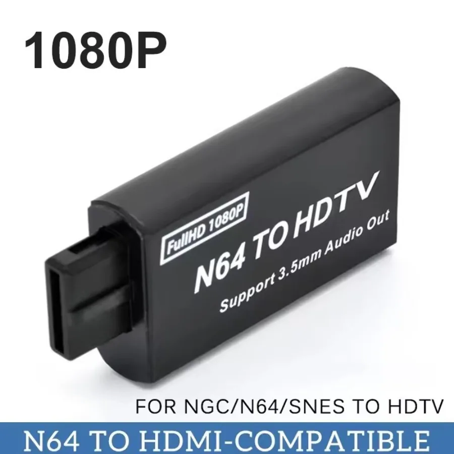 Grwibeou 1080P N64 To HDMI-compatible Converter Game Adapter Plug and Play HD Cable Adapter for Nintendo 64/NGC/SNES Accessories view 5
