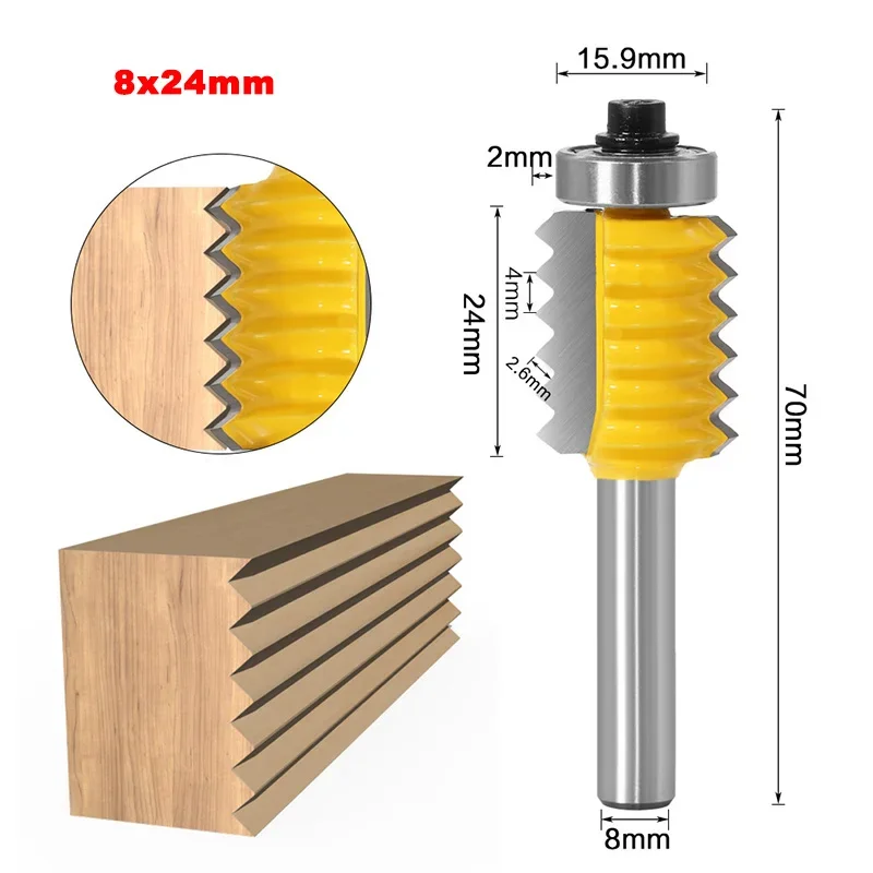 Brand New Multi-tooth Tenon Joint Woodworking Milling Cutter Line Cutter Slotting Cutter Wave Type Splicing Woodworking Tools