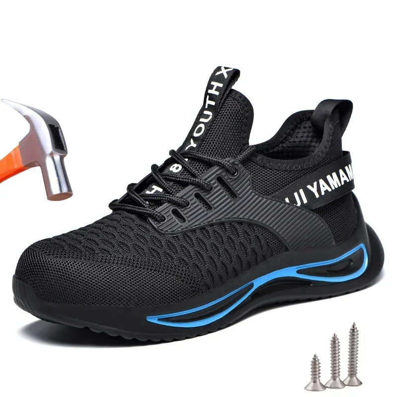 

Top! Men Work Safety Shoes Steel Toe Work Sneakers Women Lightweight Anti-piercing Work Boots Industrial Construction Boots