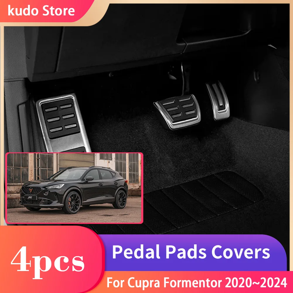 

Foot Pedals for Seat Cupra Formentor 2020~2024 Rest Brake Accelerator Covers Car No Drilling Alloy Tray Interior Parts Acessorie