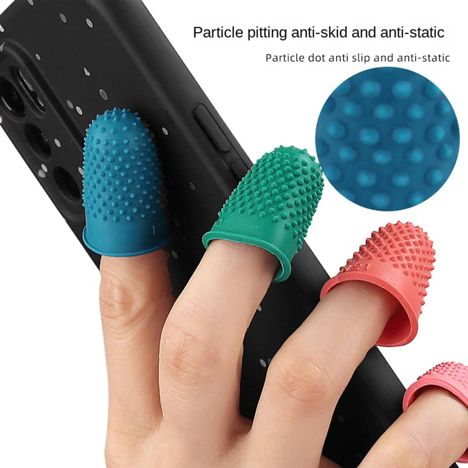 

Rubber Fingers Tips Rubber Reusable Protectors 10-Piece Finger Covers Protection For Tips For Paperwork Cutting Counting Sewing