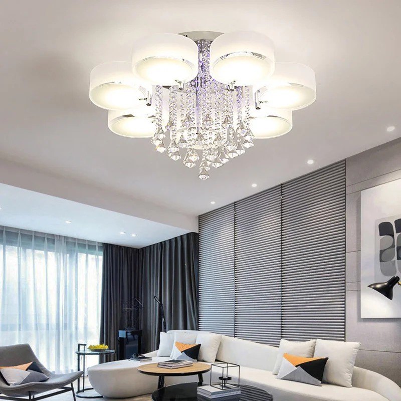 LED Crystal Ceiling Light Chandelier Lamp, 7 Head