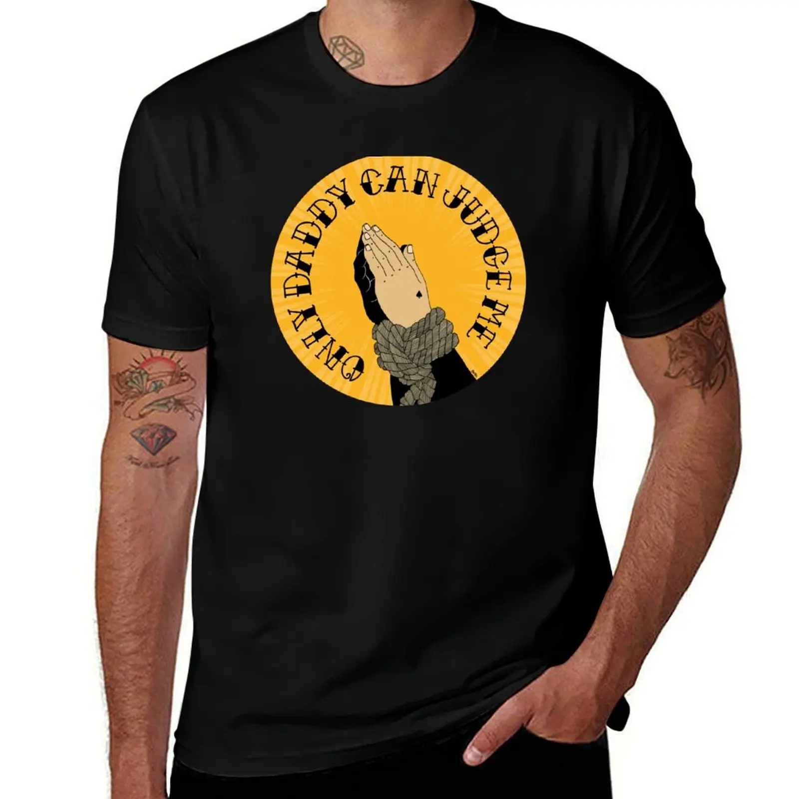 

Only Daddy Can Judge me T-Shirt valentines clothes T-shirts oversize mens cotton t shirts