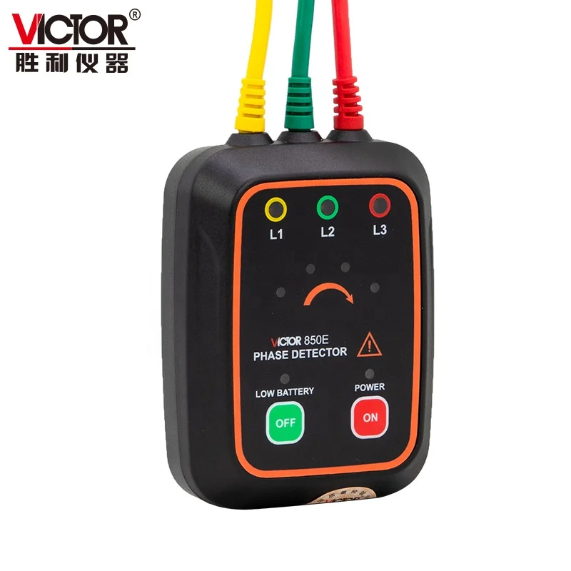 VICTOR 850E Non Contact Three Phase Sequence Tester Phase Power/Live Line Inspection AC70-1000V Detector