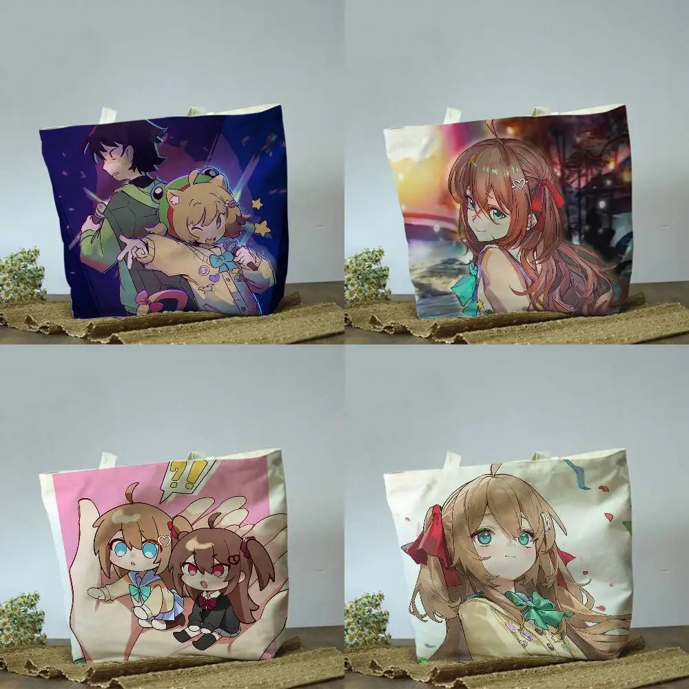 Злой нейротехнологик! Нейротехнолог, я тебя убью! Сумка через плечо AI vtuber из хлопка и полиэстера, однотонная бежевая, для покупок и путешествий