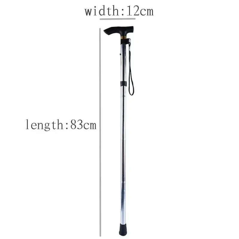 Hiking Camping Mountaineering Poles Walking Stick Telescopic Baton Trekking Poles Folding Cane Crutches Pole Unisex Crutch Stick