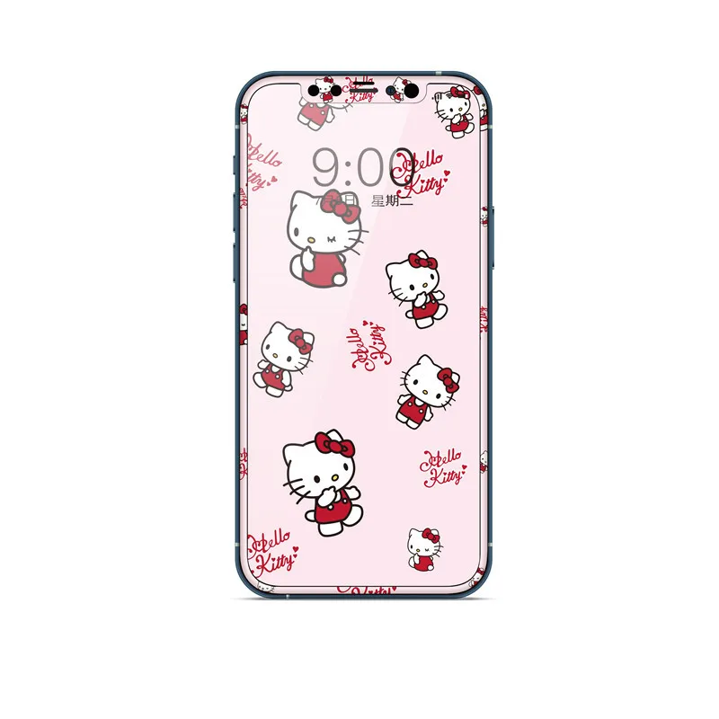 Hello Kitty Screen Protector for Iphone14 13 12 11 Plus Max Pro Maxpro Xr Xsapple Mobile Phone All-Inclusive Tempered Film