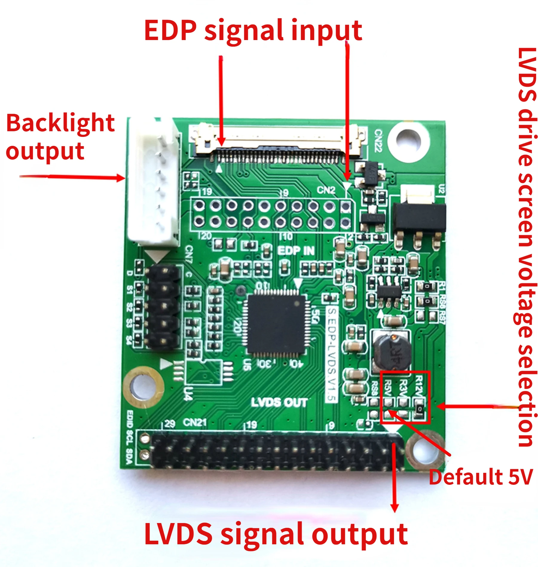 EDP to LVDS Driver Board Edp to Lvds Adapter Board, LVDS, Driver Board, Support Multiple Resolutions