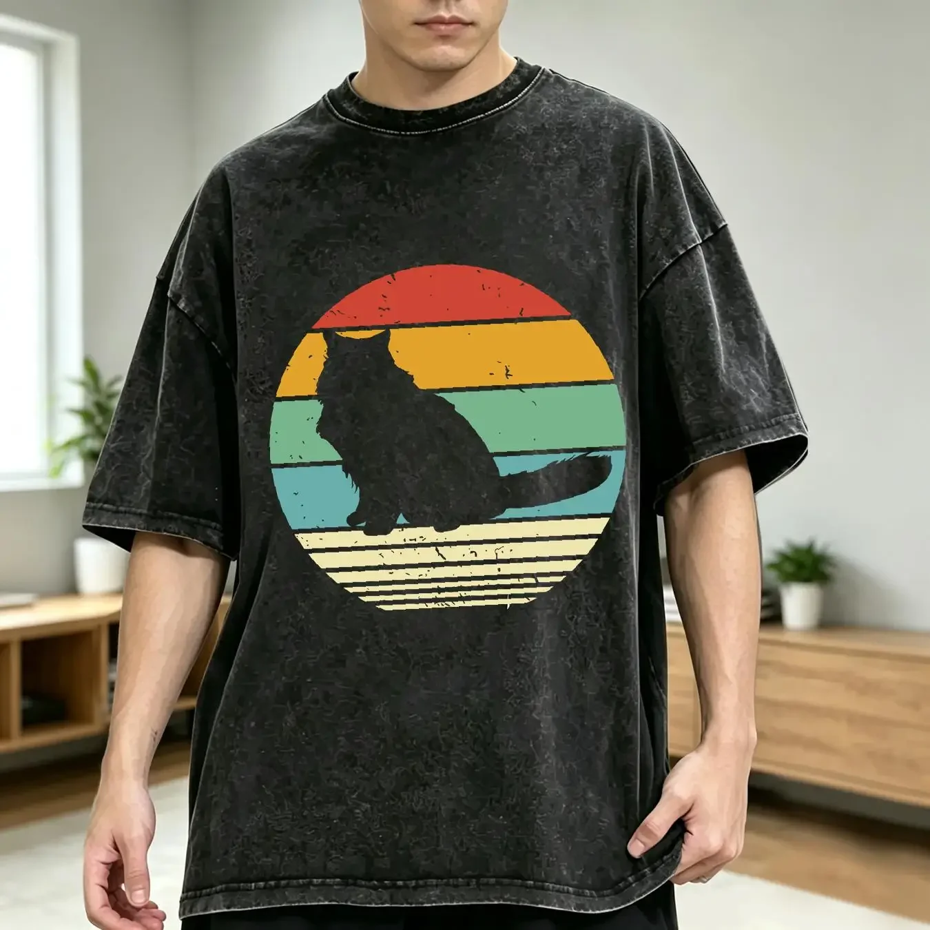washed T Shirt Retro Ragdoll CaT Rag Doll Lover Mom s Crazy Lady vintage Washed Stretched Breathable Slightly homme fashion
