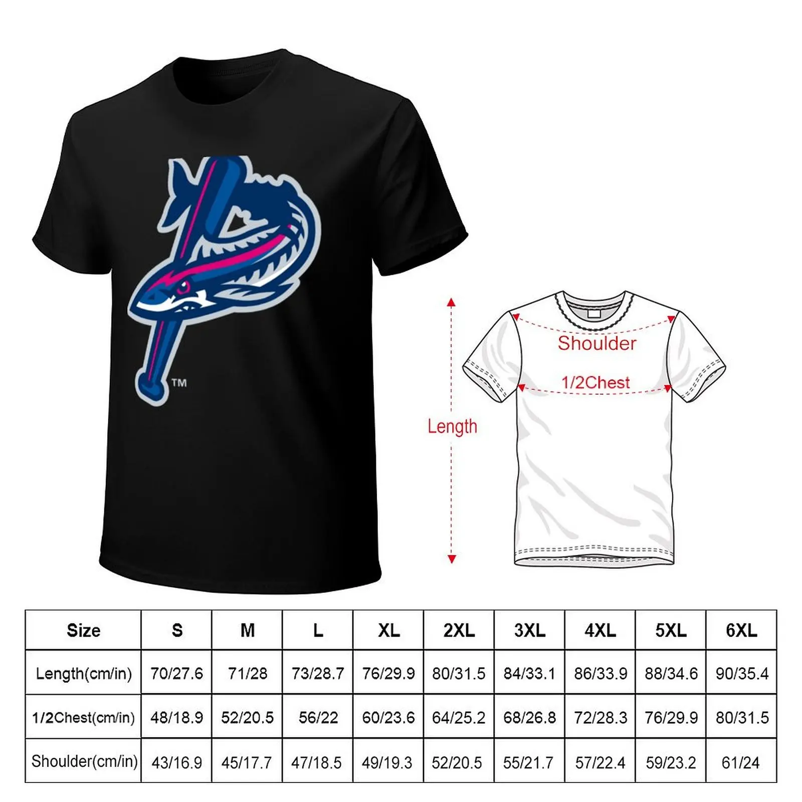 Pensacola Blue Wahoos T-Shirt customs oversizeds heavyweights mens graphic t-shirts