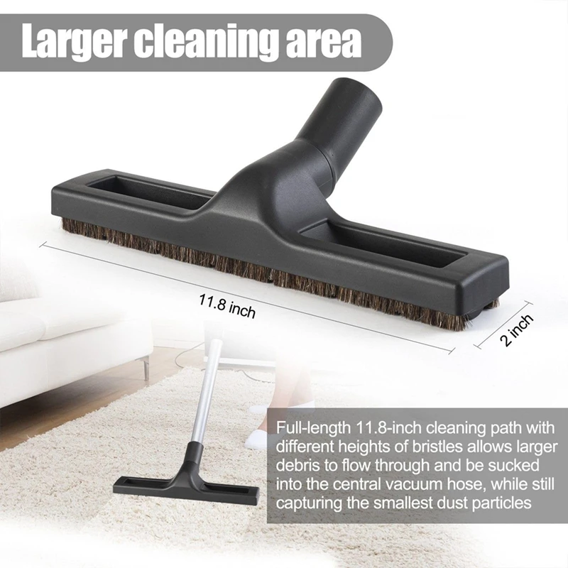 Juego de limpieza de accesorios universales de 9 piezas, accesorio de vacío/cepillo/herramienta para rincones, para mangueras estándar de 32 Mm y 35 Mm