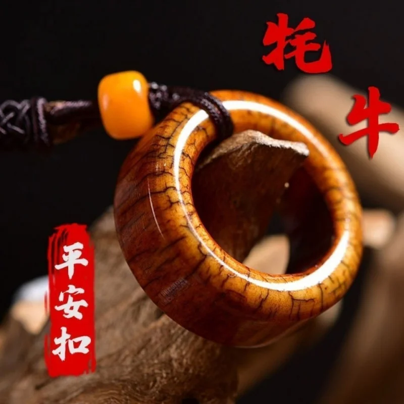 

Natural old yak ring, bone circle, antique pendant necklace, DIY Bodhi accessories