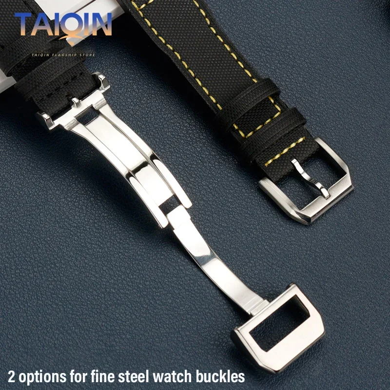 20 مللي متر 21 مللي متر 22 مللي متر ل IWC الطيار الأمير الصغير/مرسيدس AMG بتروناس F1 مارك 18 حزام ساعة رجالي أسود أزرق نايلون جلد حزام الساعات