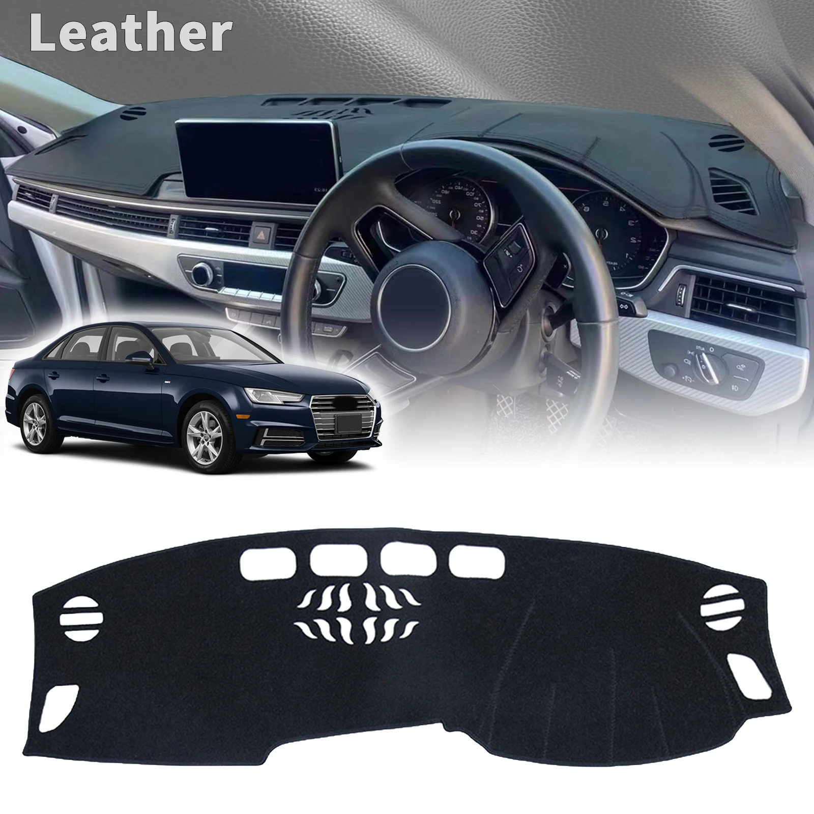 

fit for Audi A5 2024-2018 2017 B9 S5 RS5 Car Accessories Dashmat DashMat Sunshade Dashboard Cover Pad Protective Carpet Leather