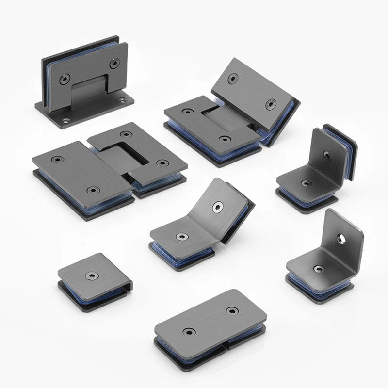 Charnière de porte en acier inoxydable pour salle de bain, cloison de bureau, 90° ° 180 ° Clip de fixation pour verre d'angle