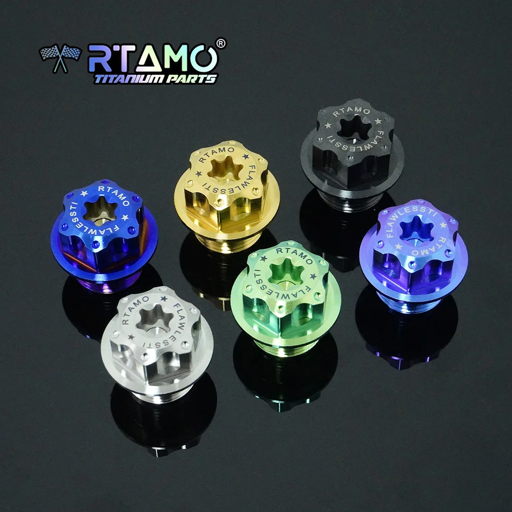 RTAMO Gr5 Titan-Sauerstoffsensor-Bolzen M12 M18 für Motorrad O2-Sensor, korrosionsbeständig, hohe Festigkeit