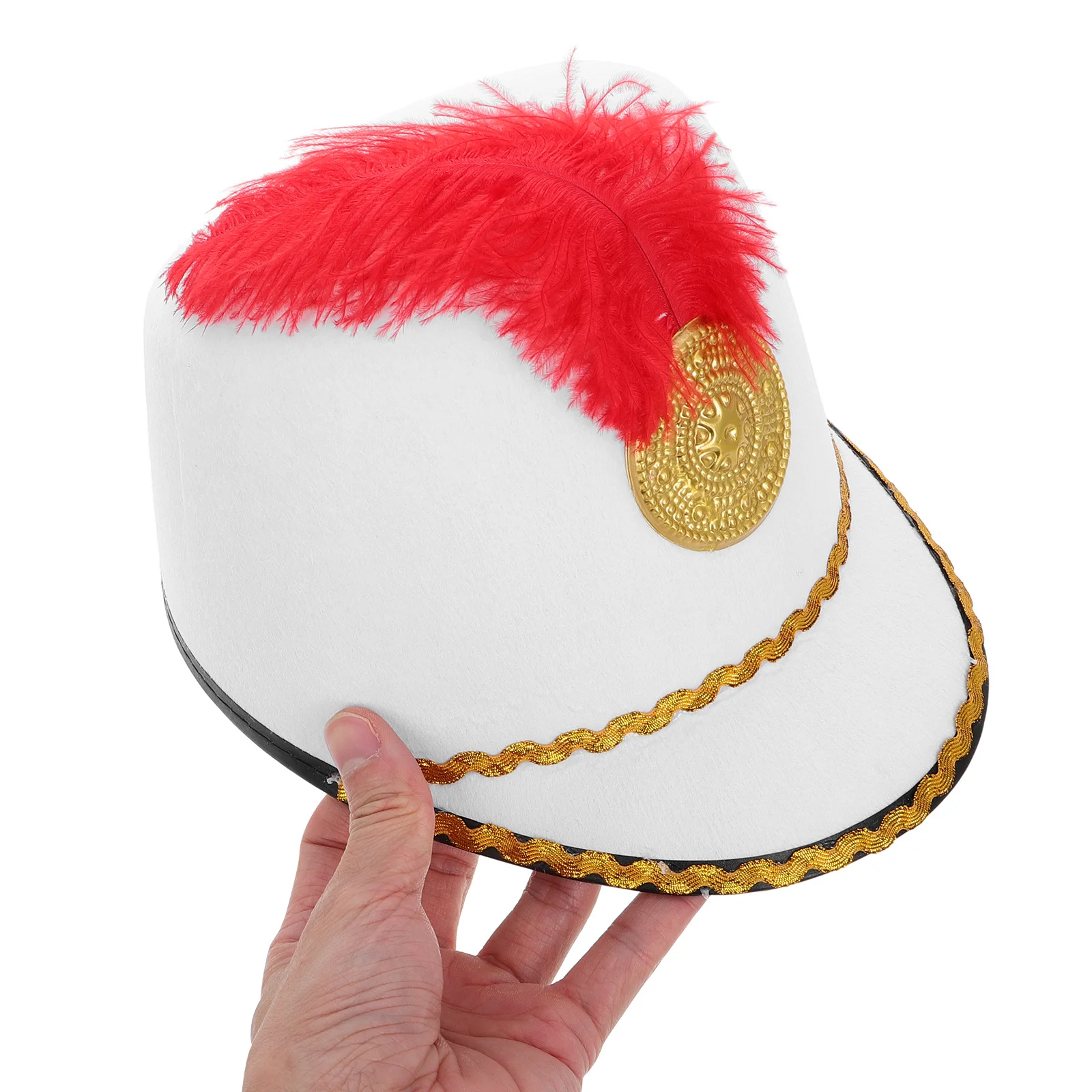 Stylish Nutcracker Cosplay Hat Plume Design Compact Costume Cap Versatile Use for Parties Festivals and Performances