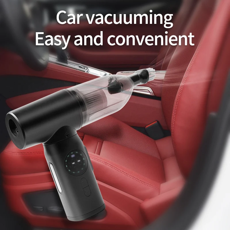 Air Duster Blower Battery Operated Duster Collector With LED Light Power Bank Handheld Keyboard Brush Cleaner