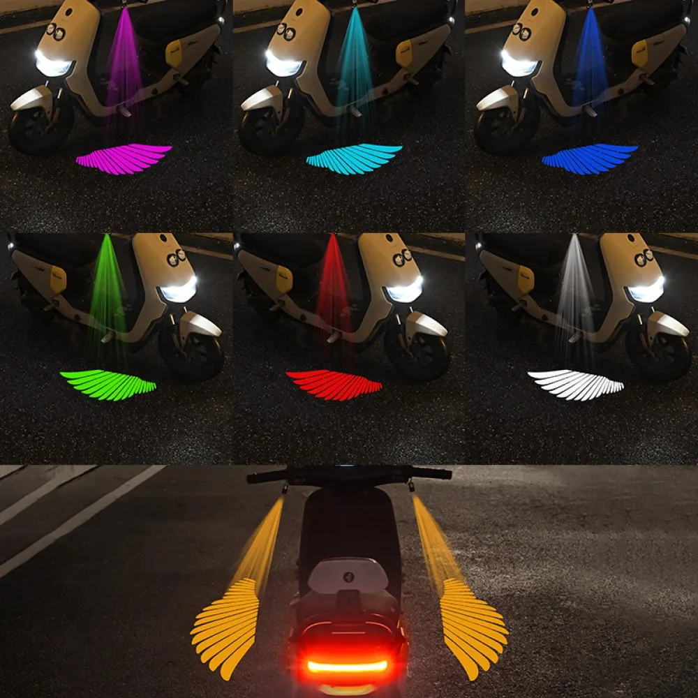 Motorcycle Angel Wings Welcome Light, Angel Wings Cool Projection Lamp, Motorcycle Electric Scooter Modification Decorative Ligh
