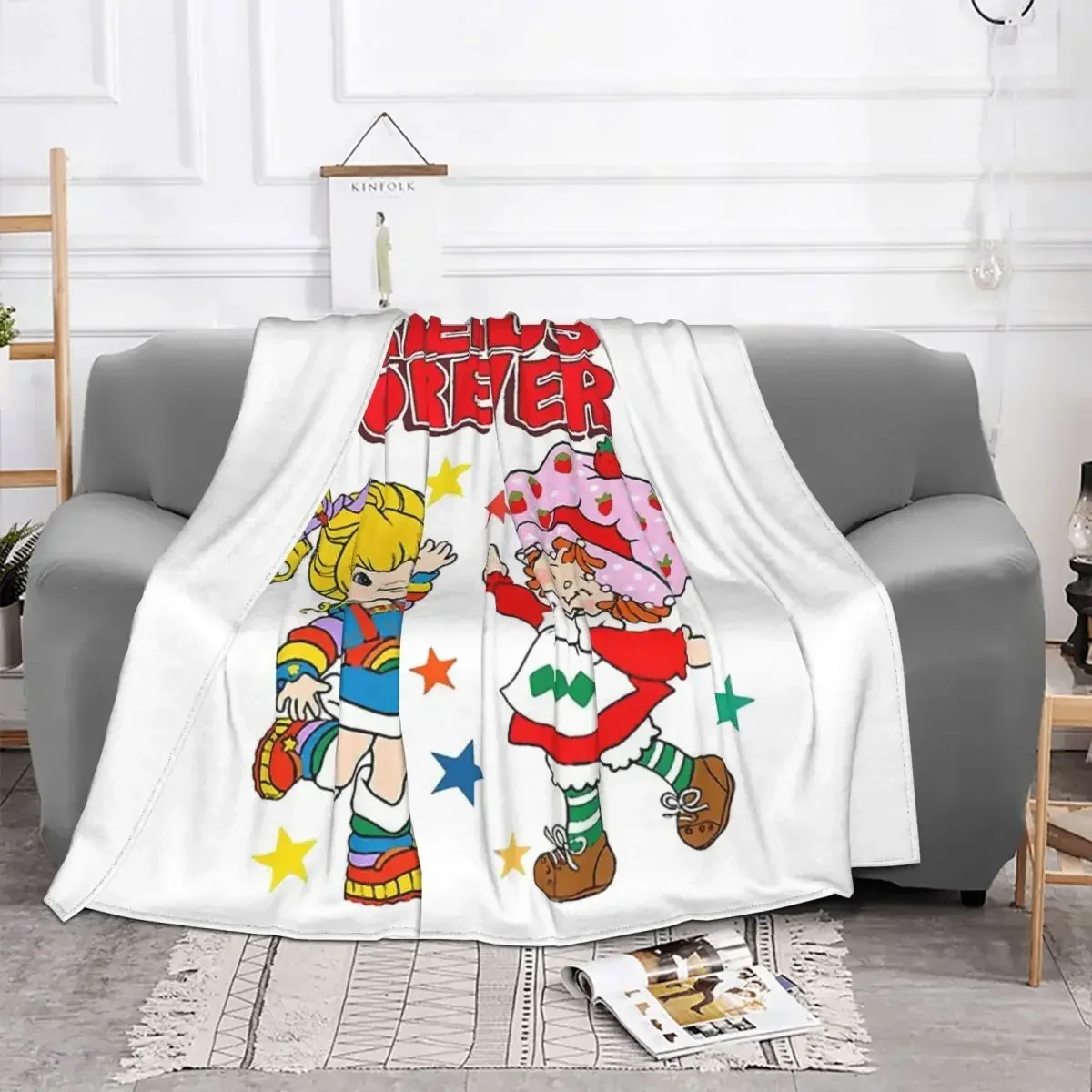 Rainbow Brite Red Butler TV Blankets Coral Fleece Plush Decoration Bedroom Bedding Couch Bedspread