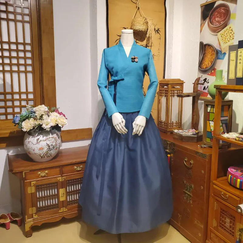 ملابس عرقية كورية أصلية أصلية ملابس يومية زي كوري تقليدي محسّن HS0383 للنساء لصيف 2020