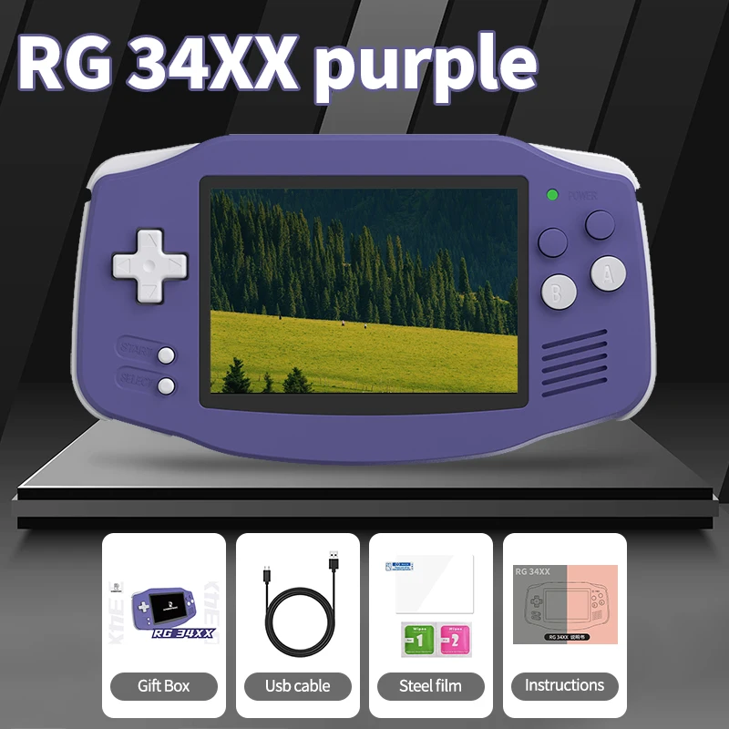 Anbernic RG34XX Handheld Game Console 3.4 inch IPS 720*480 Screen Linux System HDMI Compatible 3500 mAh Video Game Console image 3