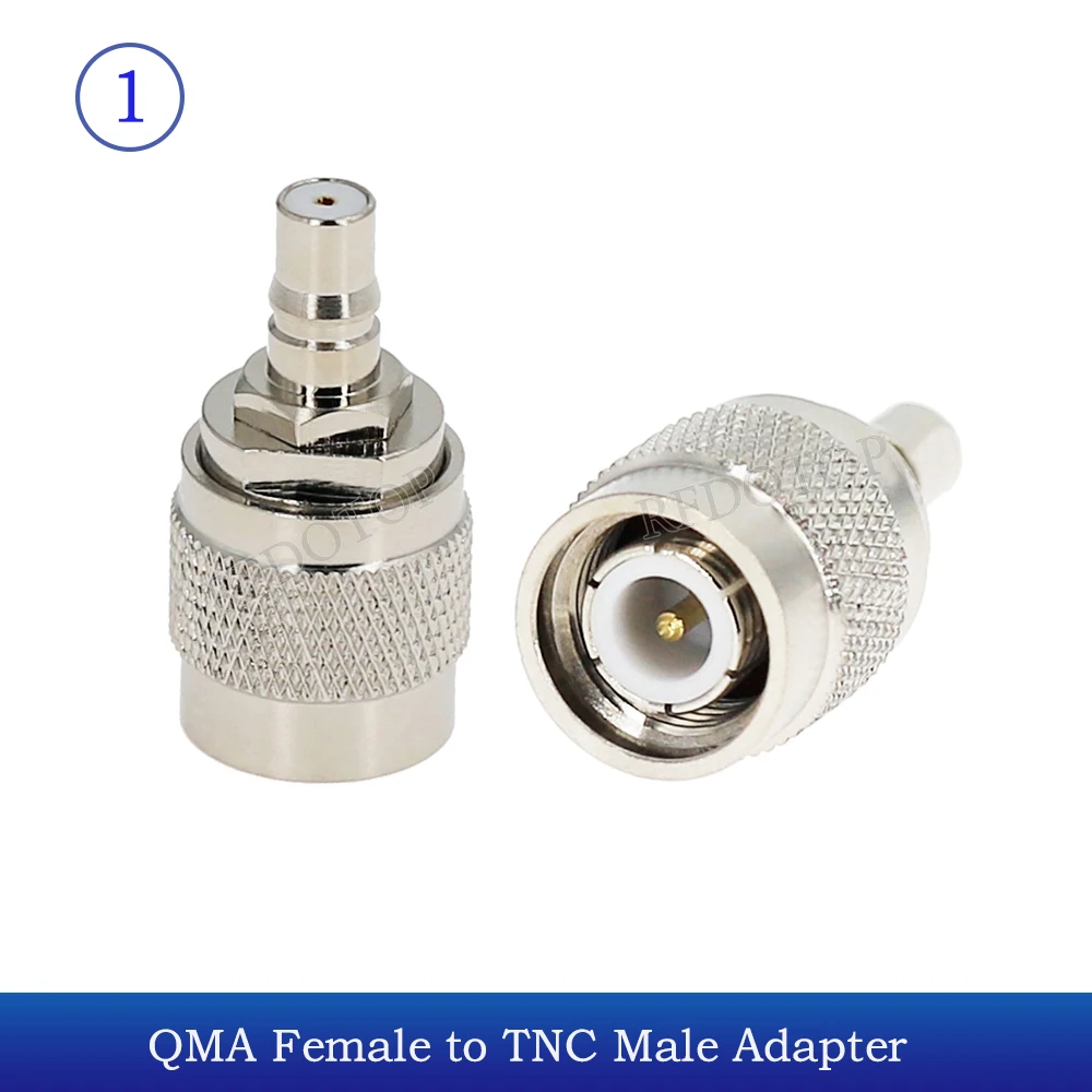 10Pcs/Lot TNC Male Female to QMA Male Female Straight Adapter High-Quality50 Ohm Nickel plated RF Converter Connector