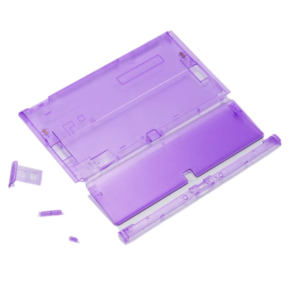 For Switch OLED DIY Replacement Housing Shell Case Transparent Console Back Plate + Kickstand for Switch OLED Accessories
