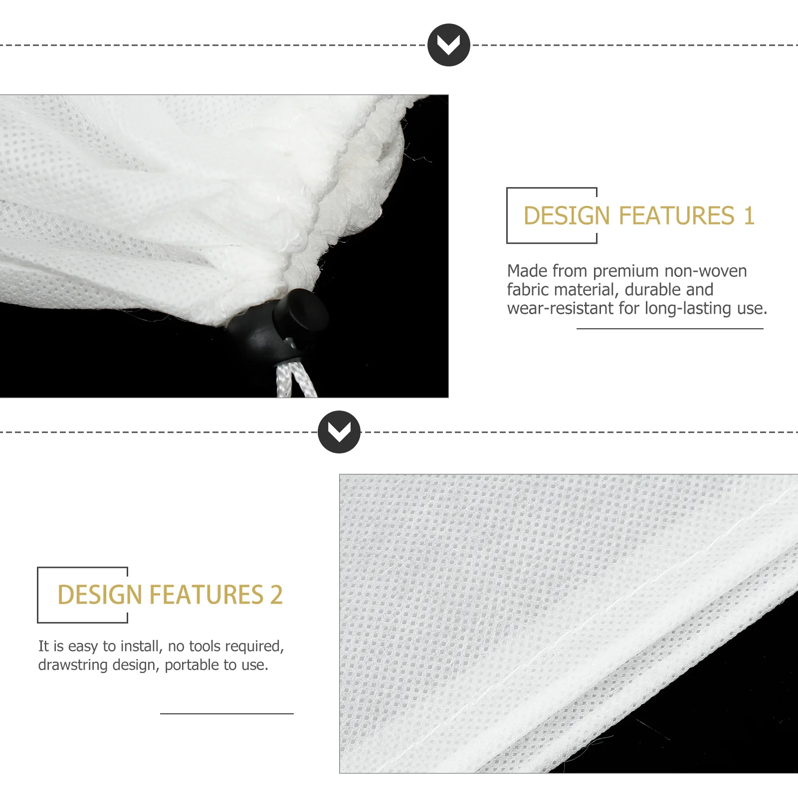 

2Pcs Plant Frost proof Cover Potted Drawstring Planter Anti Freezing Windproof Protection Insect Bird Prevention Foldable