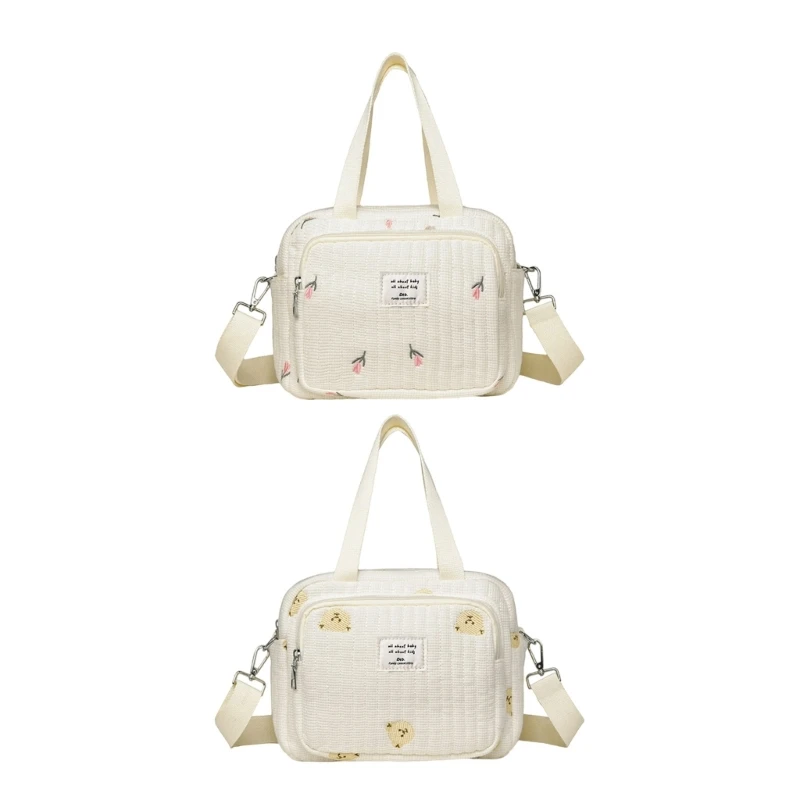 

Multi Compartment Procreator Bag Lightweight Polyester Fabric Trendsetting Floral Bear Design 15UB