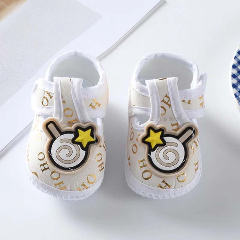 

Korean Spring And Autumn 0-1 Year Old Baby Car Pattern Cloth Shoes Double Bow Printed Canvas Shoes Newborn Baby Walking Shoes