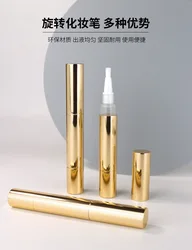 Empty 5ml Twist Pen with Brush Gold Cosmetic Container Nail Polish/ Nail Oil Pen with Brush Lip Gloss/Cuticle Oil Container