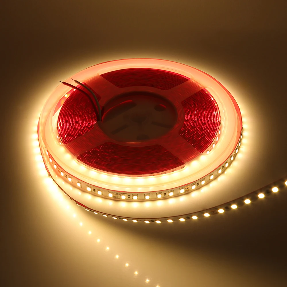12V 24V 5m 10m 20m 50m 100m LED Strip Light 2835 120 LEDs Flexible Tape Bright 8mm PCB 13 Colors Home Decoration Not Waterproof