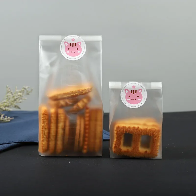 50pcs/lot  Translucent Packaging Bag Plastic Cookie Candy Gift Pouches Wrappers Cupcake  8.5x22.5cm