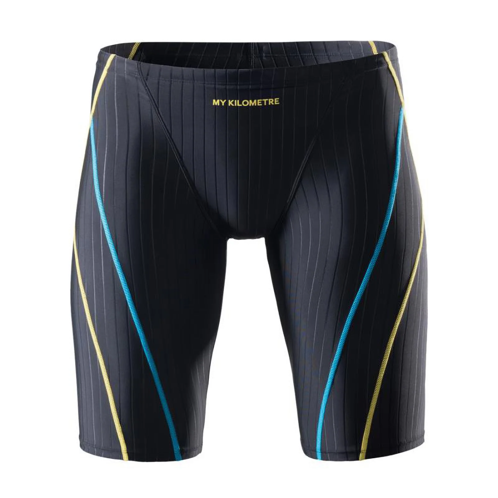 Men Training Swimwear Quick Dry Jammer Swimsuit  Professional Training Elastic Competitive Swim Shorts MY KILOMETRE