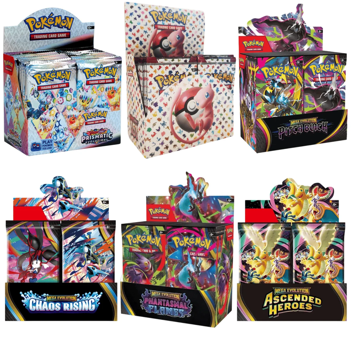 360Pcs/Set Pokemon Card MEGA EVOLUTION Pitch Black Ascended Heroes Prismatic Evolutions English Booster Battle Transaction Card