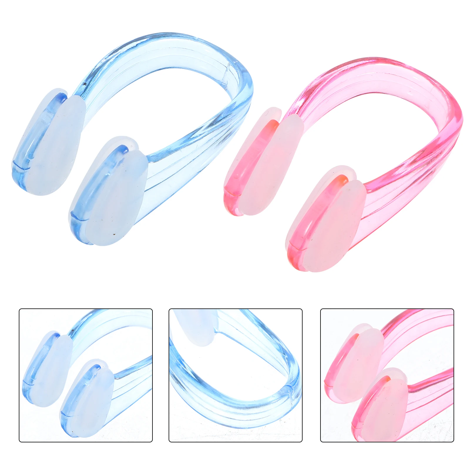 

4pcs Waterproof Plugs Silicone Swim Nose Clip Non-Slip Portable For Adult Kids Swimming Swim Nose Plugs Long-Lasting Use