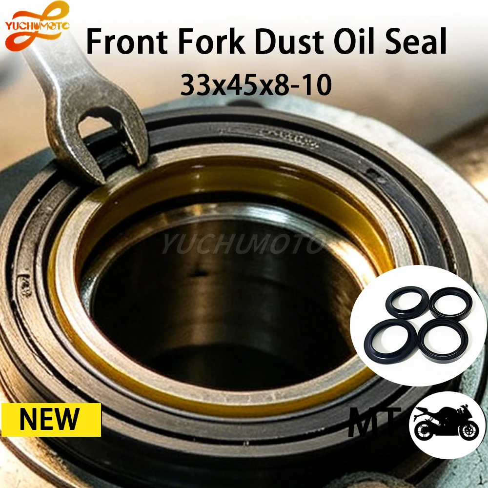 For Yamaha XV 250 XV250 Virago V-STAR Route 66 YP250 MAJESTY 1988-2015 Front Fork Damper Oil Seal and Dust seals 4PCS 33X45X8-10