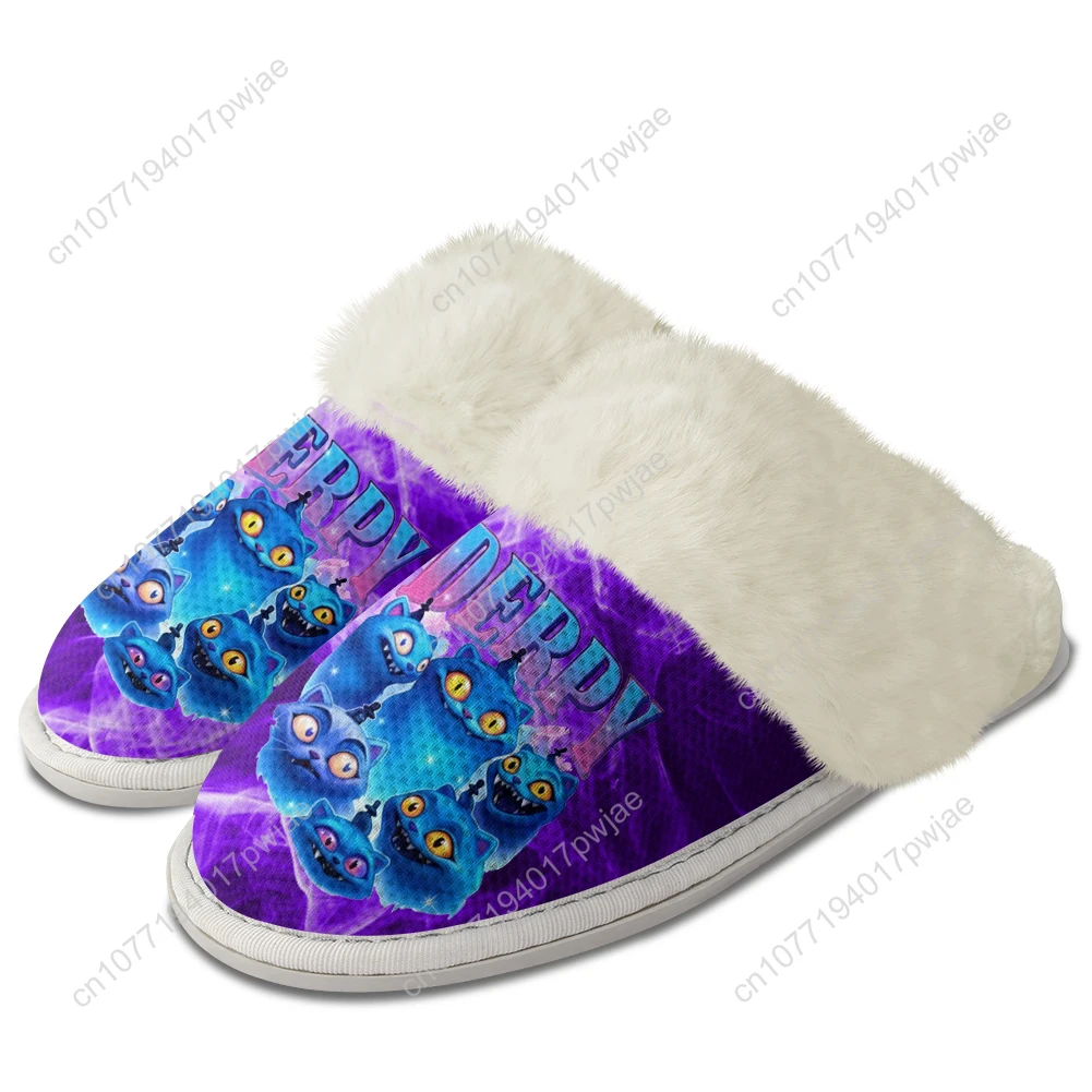 KPop شيطان الصيادين ديربي النمر نعال قماش الدفء أحذية رجل إمرأة المنزل القطن غرفة نوم خفيفة الوزن شبشب دافئ