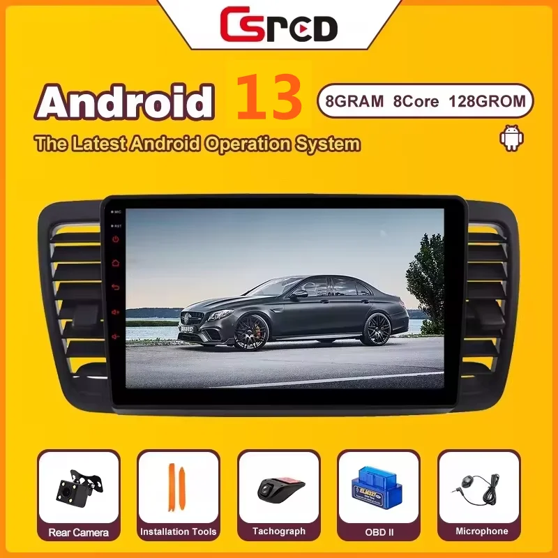 Csred Android 13 Auto Radio For Subaru Outback 3 Legacy 4 2003-2009 Car Multimedia Player GPS Navigation Head Unit Stereo