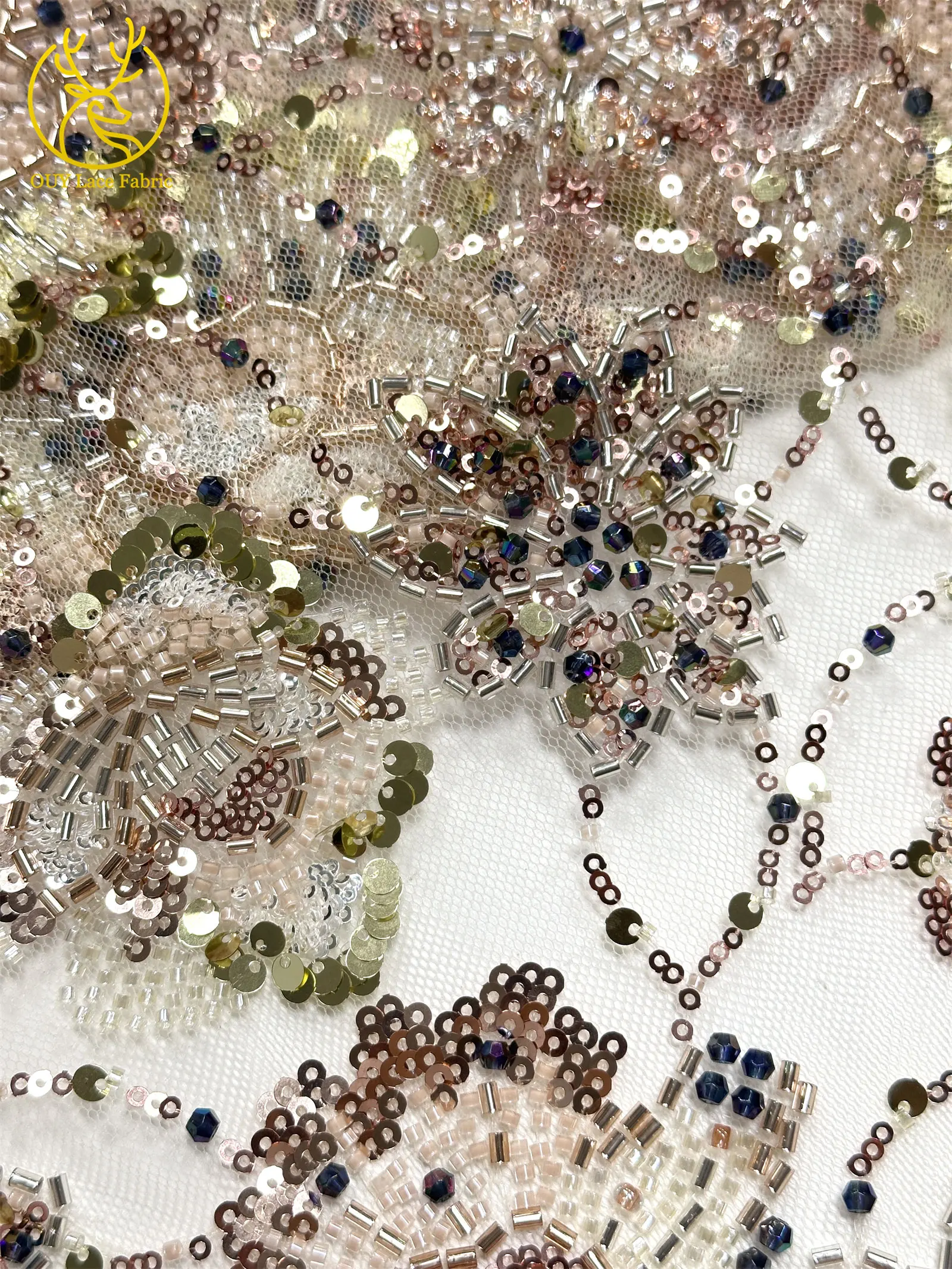 Luxuriöses High-End Nigerianisches Damen-Partykleid für Abschlussball 2026, Afrikanischer Bräutigam-Stickerei-Perlen-Spitzenstoff, Französische Pailletten-Spitze – Detail 28