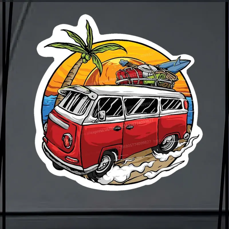 

Funny Surfing Car Sticker Vinyl Decal Waterproof Rear Window Motorcycle Camper Bumper Truck Laptop Decoration SH563