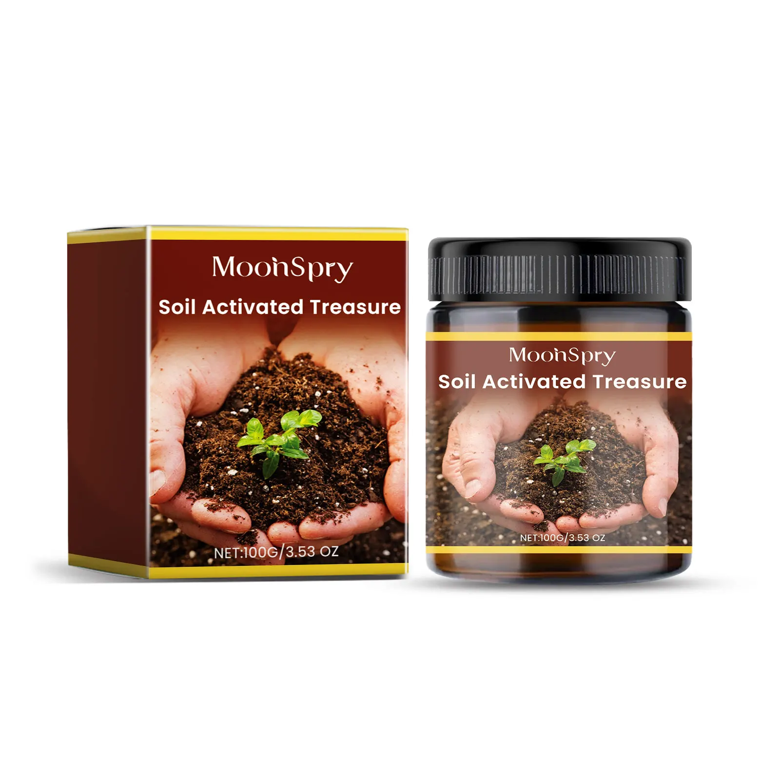 Soil Activated Treasure - 3.53 oz (100 g), Potassium Humate & Lactobacillus Granular Fertilizer, Deep Root Booster & Soil Conditioner for Most Fruits, Vegetables & Houseplants