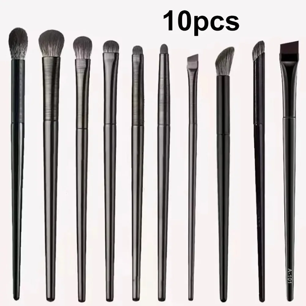10Pcs/Set Eye Detail Brush Eyeshadow Brushes Small Soft Bristle Makeup Brushes Eye Makeup Smudge Eyeliner Brush