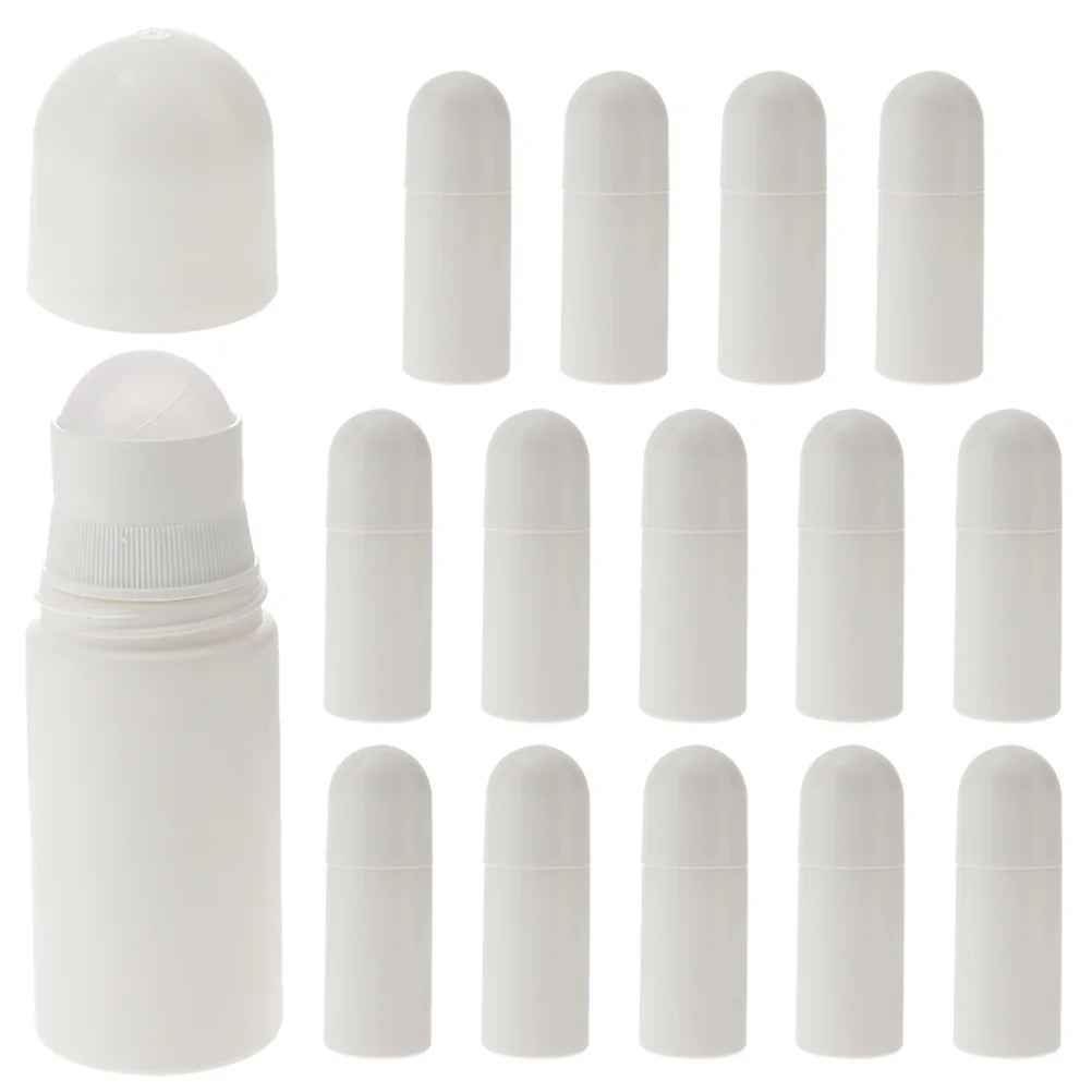 

15 Pcs Plastic Bottle Essential Oil Roller Ball 50ml Travel Scent Water Empty Bottles Roller-on Containers