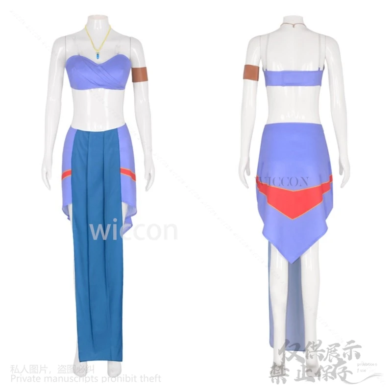 أنيمي فيلم أتلانتس تأثيري هالوين الأميرة كيدا زي فستان أزرق الدعاوى الفتيات كرنفال يتوهم مثير لوليتا طويل الباروكات الطرف