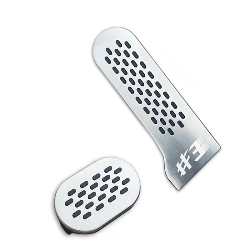Pedais de aço inoxidável para Mercedes, descanso do pé, acelerador de freio, pedal de combustível, tampa da almofada para Mercedes Smart Elf #3, acessórios automotivos, 2pcs