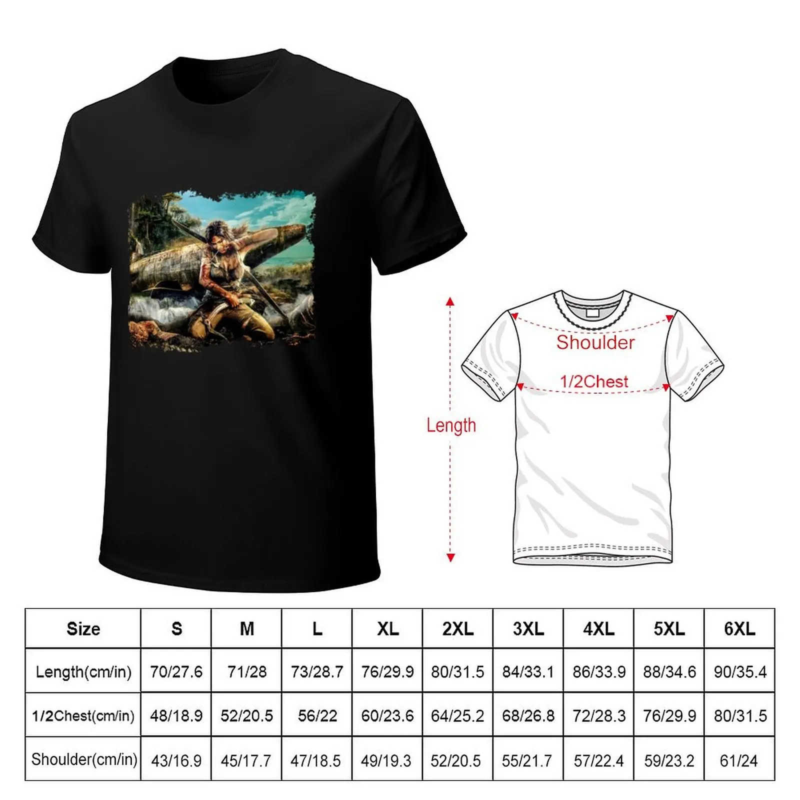 Lara Croft Tomb Raider 8K T-Shirt anime t shirts for man T-Shirt