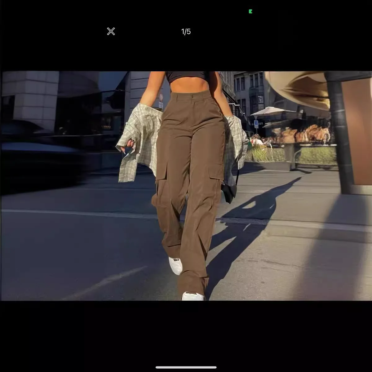 بنطلون نسائي مستقيم للعمل، فضفاض ومريح، مصنوع من ألياف البوليستر، موضة ربيع 2024 مع جيوب #1